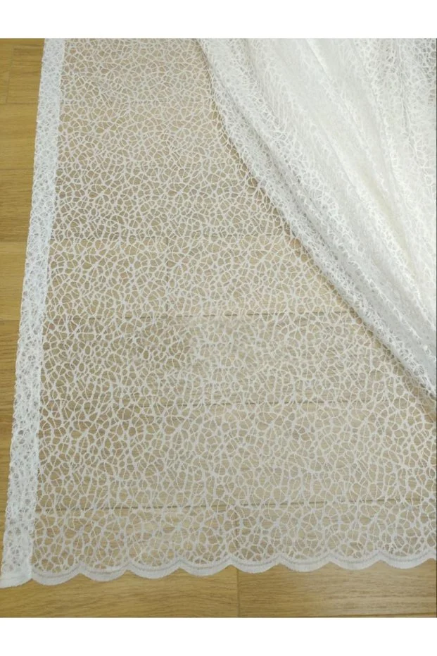 Spor Desen Fransız Dantel Tül Perde, 400x260, Sık Pile, 1/3